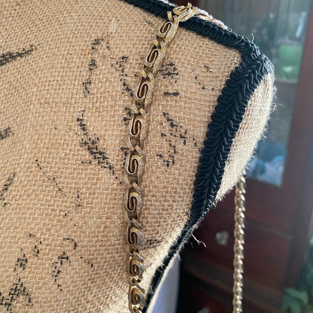 Vintage Suede Mini Shoulder Bag Camel Beige Chain Strap 70s/80s - Picture 7 of 17